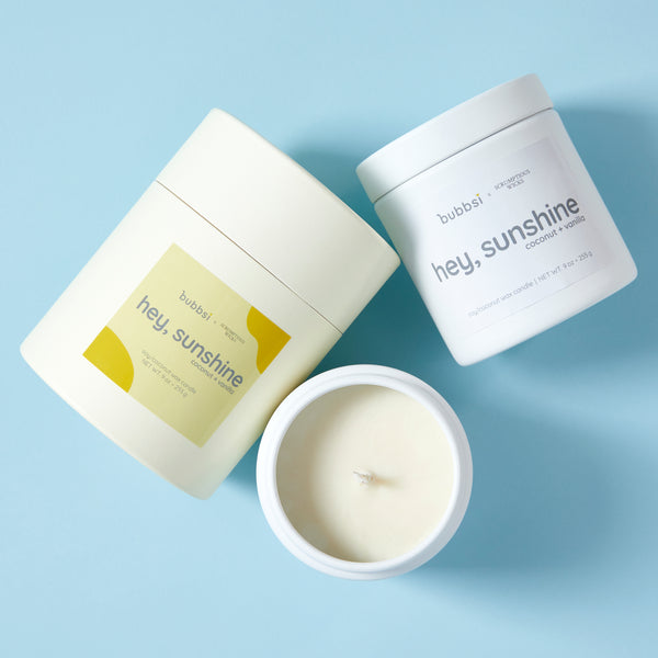 DUO: "Hey, Sunshine" Candle and Whipped Coconut Oil Body Cream by Bubbsi